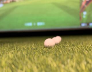 Golf simulator di Brawijaya Driving Range. (Foto: Ardhia tap)