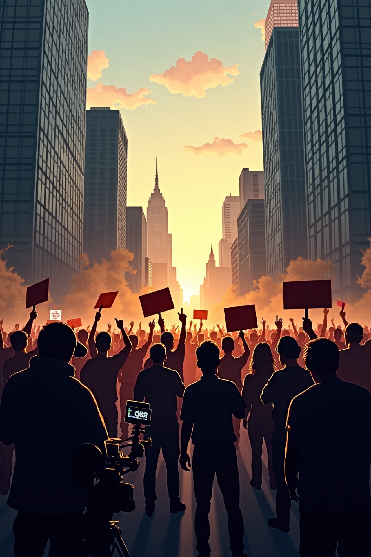 Senja Perlawanan. (Ilustrasi oleh AI)