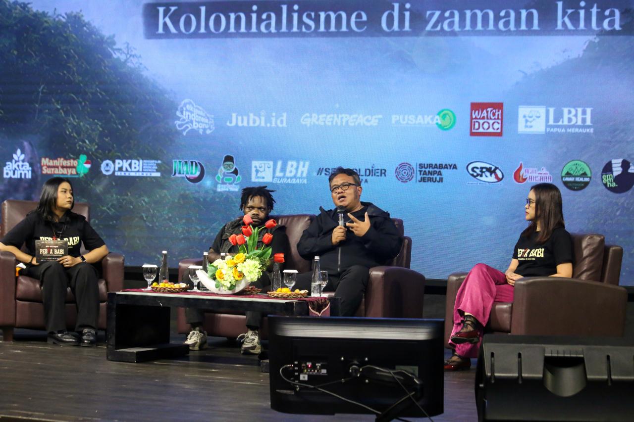 Pemutaran film dokumenter Pesta Babi di Surabaya menjadi ruang refleksi tentang Papua bagi mahasiswa dan masyarakat umum. (Foto: M. Iffan)
